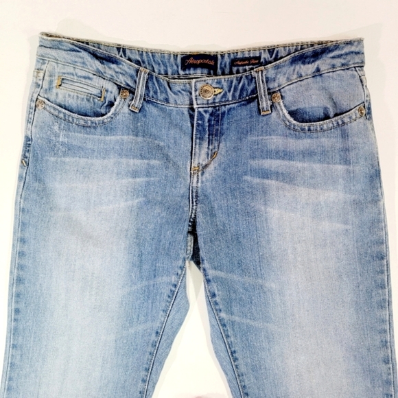 AEROPOSTALE ♡ Sweet Denim Faded 'n Distressed Authentic Flare Blue Jeans 9/10R - Picture 9 of 16